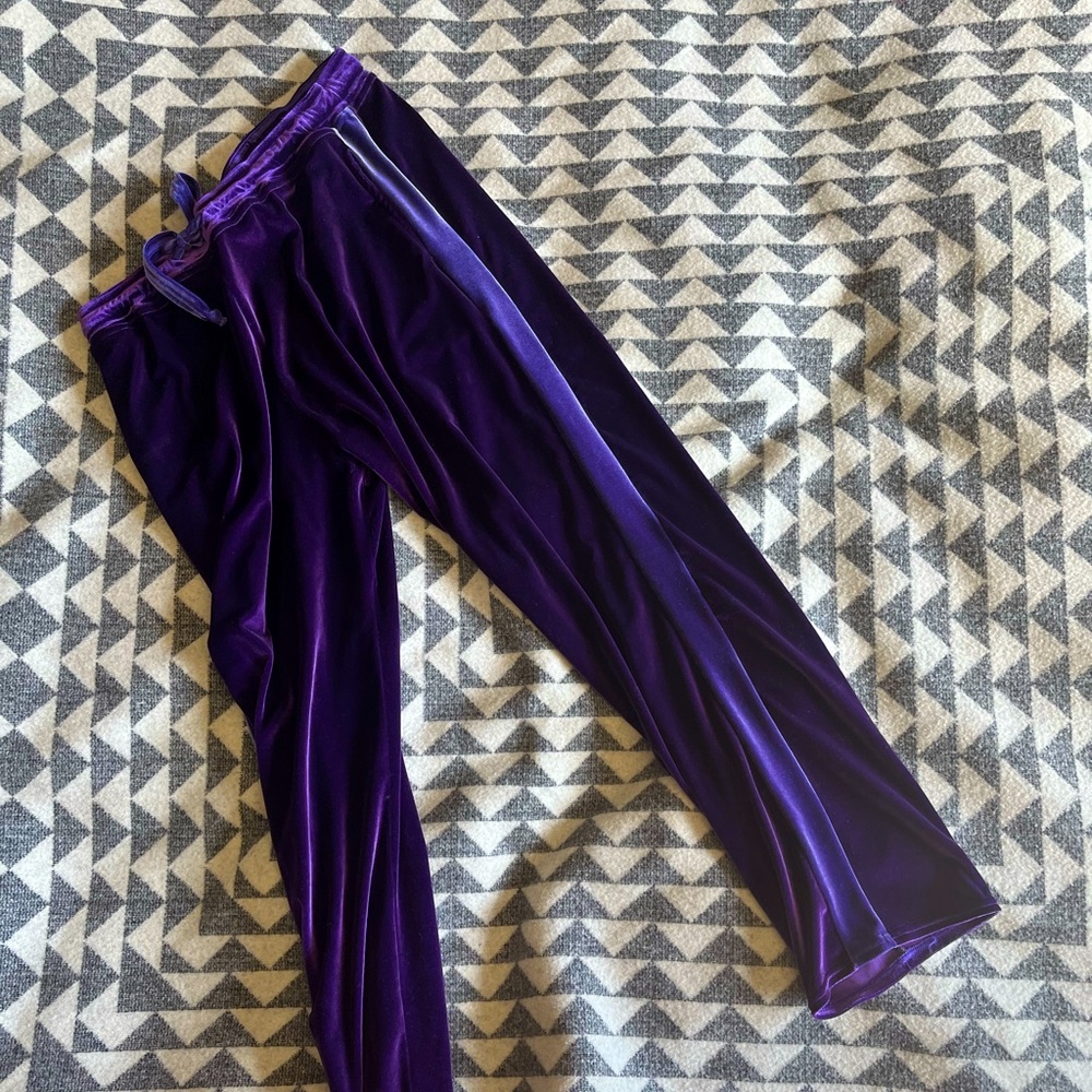 Solstice Intimates Purple Velvet Track Pants XL